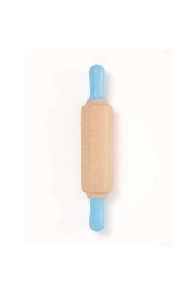 ChildGen Doğal Ahşap Merdane - Pastel Mavi 0.05.04.104