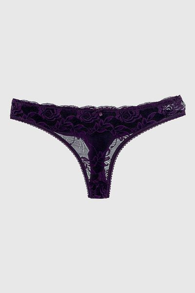 MİSTİRİK Purple Colored Table Model Semi-Lace Stretchy and Soft Briefs