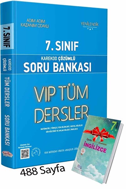 Editör Yayınevi 7. Sınıf Vıp Tüm Dersler Soru Bankası