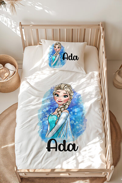Lilabio %100 Pamuk Isme Özel Isimli Montessori Yatak Nevresim Takımı (100X200...
