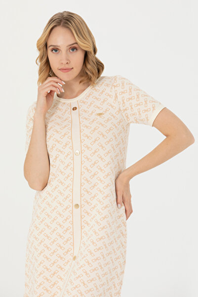 U.S. Polo Assn. Γυναικείο Κρεμ Πλεκτό Φόρεμα 50270455-VR071