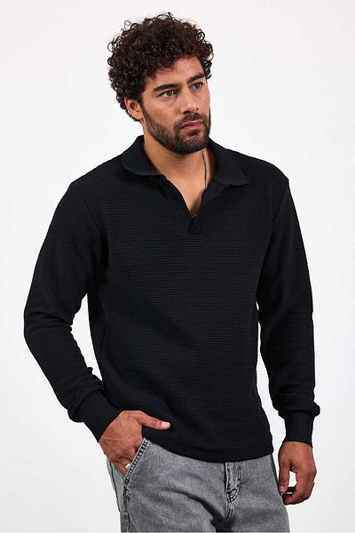Weyeze Μακρυμάνικο Ζακάρ T-shirt AF-K32022LNS