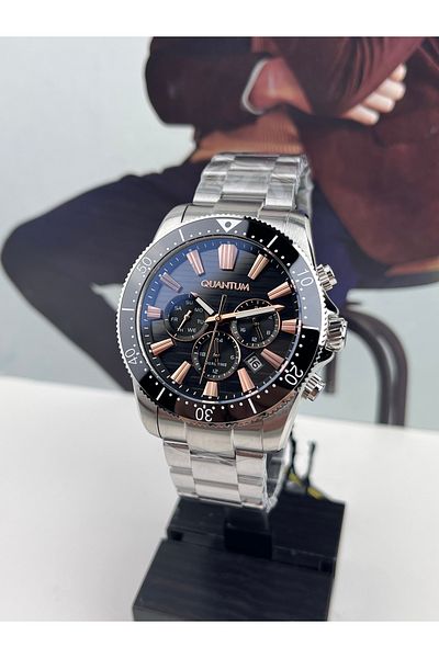 Quantum Steel Men's Wristwatch 10 Atm Waterproof 44mm