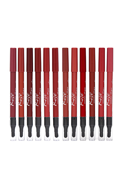 Roesıa Rose Cosmetics Rose 12'li, Kalın, Dağıtma Süngerli Kalem Ruj Seti - Ju...
