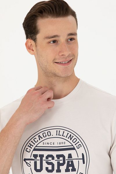 U.S. Polo Assn. Ανδρικό πέτρινο φούτερ 50270754 -vr049