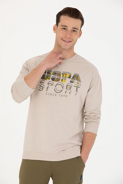 U.S. Polo Assn. Μπεζ ανδρικό φούτερ 50270739 -VR011