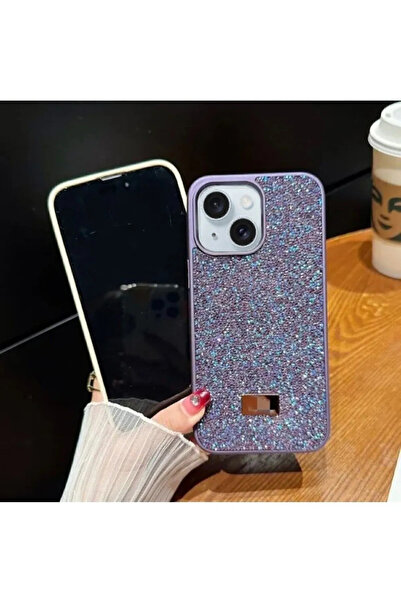 bekcase Iphone 15 Plus Uyumlu Parlak Pırlanta Taşlı Elmas Pullu Işıltılı Parı...