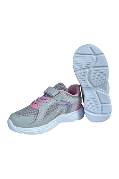 Liger Gray-Powder Children's Sneakers - Lace-Up and Velcro