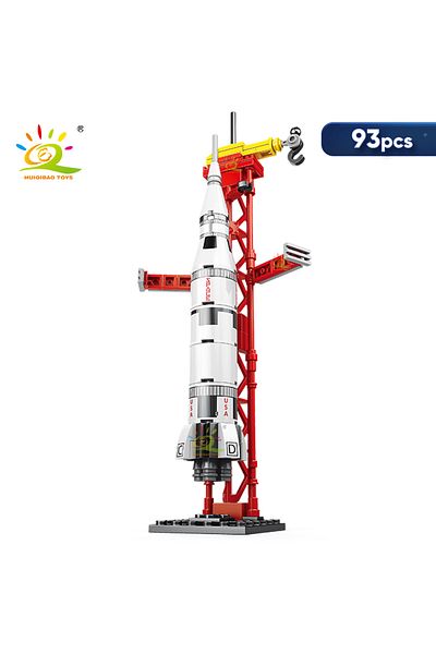 Choice HUIQIBAO Mini Aviation Manned Rocket Model Building Blocks Space Aerospace Station Bricks City Co...