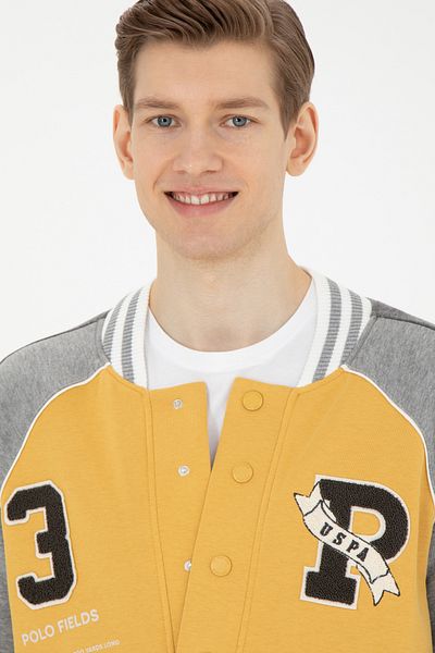 U.S. Polo Assn. Men's Mustard Knitted Cardigan 50270843 -Vr072