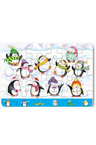 Uçandaire Cheerful Penguins 20 Piece Wooden Puzzle