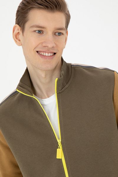 U.S. Polo Assn. Ανδρική Ζακέτα Πλεκτή Χακί 50270879 -VR027