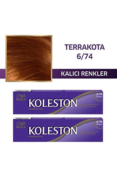 Wella Koleston Tüp Saç Boyası 6/74 Terrakota X 2 Adet