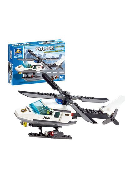 Choice 102pcs 102pcs Police Helicopter Creative Building Blocks Diy City Police Series Boys Bricks Toys Chi