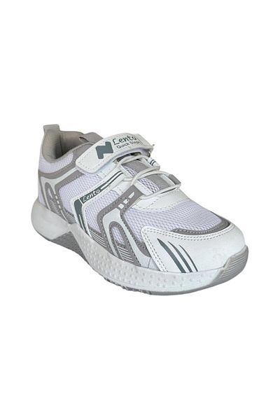 Liger Pantofi sport cu velcro pentru copii ALB - GRI