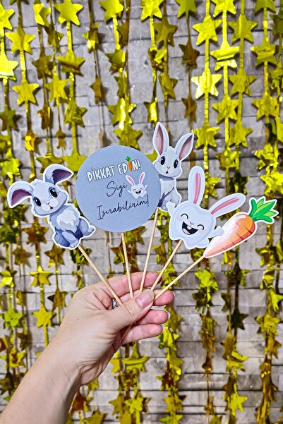 PEKSHOP İlk Dişim Çıktı Kürdan Süsleri Cupcake Süsleri Diş Buğdayı Kürdanları Lüks Büyük Boy 10lu Paket