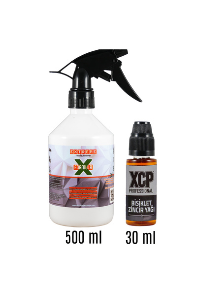 XCP Bisiklet Zincir Yağı 30ml + 500ml Extreme Temizleme Sıvısı