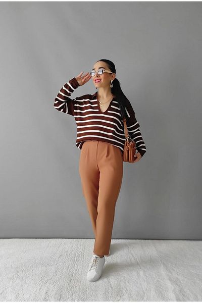 Altı Üstü Butik Пуловер с поло яка