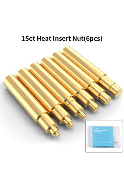 Choice Heat Insert Nut Iron Tip Heat Set Insert Tips Soldering Iron Tips M2 M2.5 M3 M4 M5 M6 Brass Threa...