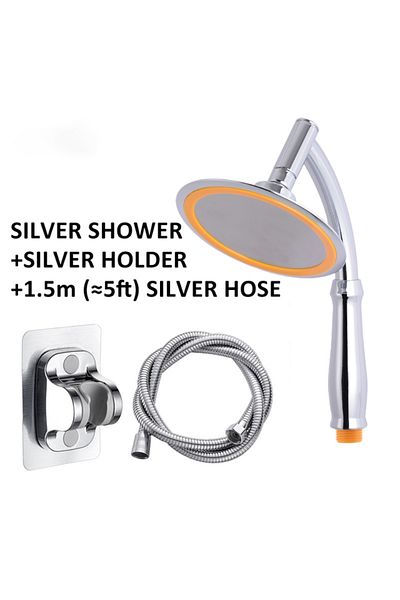 Choice 6 İnç Yüksek Basınçlı 360 Derece Dönüş Büyük Yuvarlak Büyük Yağmur Spreyi Banyo El Tipi Duş...