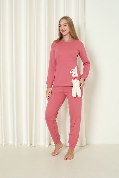 Wordex Fwn 4002 Interlock Winter Rabbit Women's Home Pajamas Set