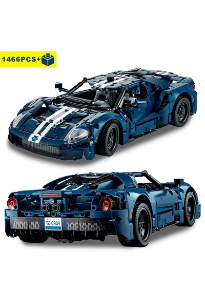 yaafun نموذج سيارة سباق العضلات Fords GT 1:8 42154 من مجموعة MOC لتجميع المركبات