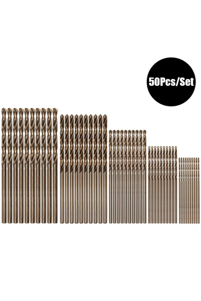 Choice 50pcs 50Pcs Cobalt M35 HSS Metal Drill Bits High Speed Steel Twist Drill Bits Set Tool High Quality