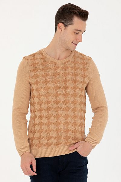 U.S. Polo Assn. Men's Sand Melange Sweater 50270996 -Vr123