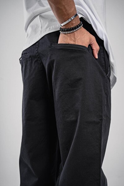 NOMARC Black Gabardine Trousers