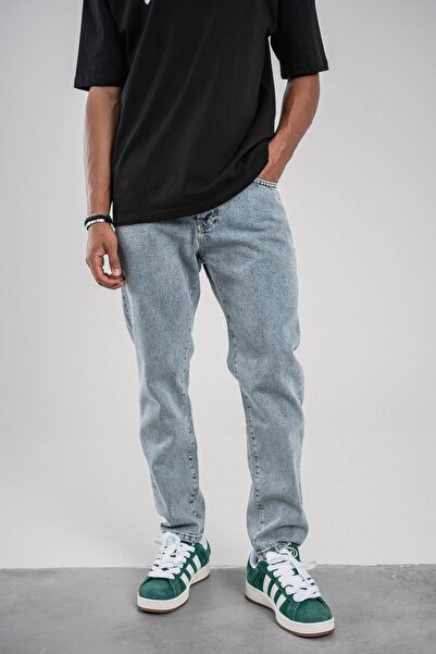 NOMARC 16370 Boyfriend Stone Washed Blue Jeans