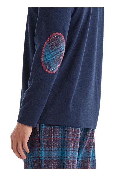 Blackspade Erkek V Yaka Uzun Kol Lacivert Pijama Takım C6T0N6O04