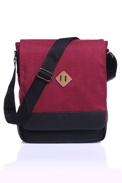 By Hakan Gk15 Postman Όρθια τσάντα χιαστί Claret κόκκινο-μαύρο