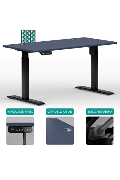 EDUSA O-Flex Tek Motorlu Elektrikli Yükseklik Ayarlı Masa - 180X80 - Pasifik ...