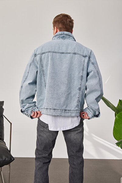 NOMARC 2 Pocket Buttoned Blue Denim Jacket
