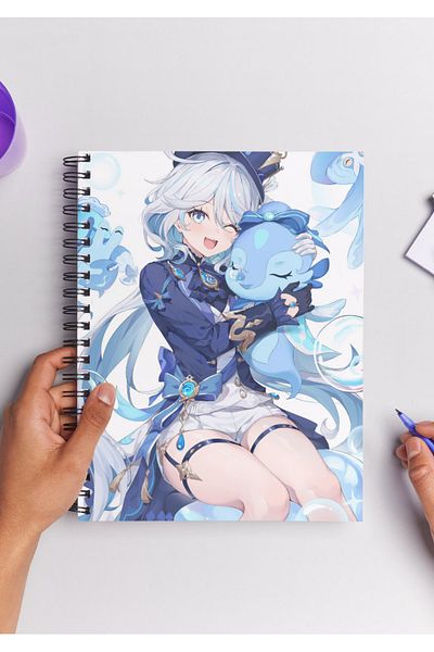 Home Genshin Furina Spiral Notebook A5 (50 Sheets)