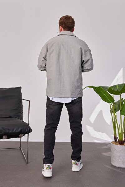 NOMARC Сірий сезонний піджак з еластичними рукавами