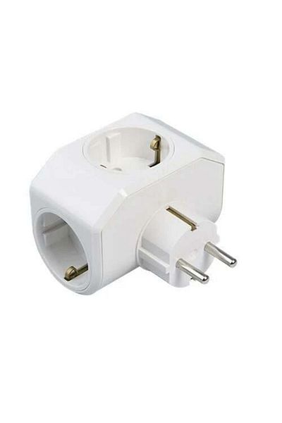 VİKO Viko Yonca Plus - Black and White Triple Grounded Socket