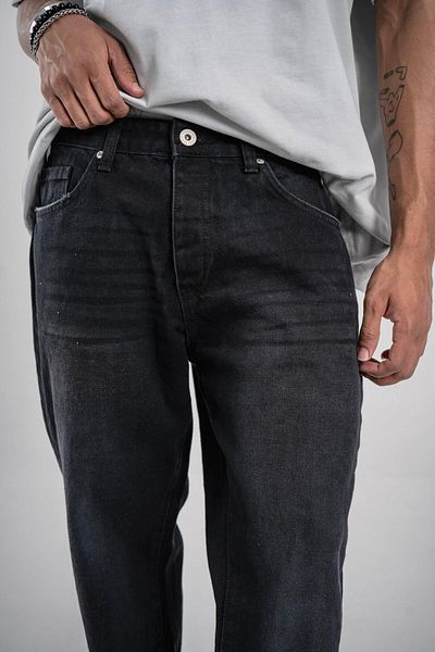 NOMARC 16398 Μοντέλο Baggy Smoked Jean - Λεπτομέρεια από πέτρα