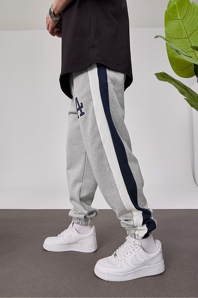 NOMARC Γκρι αθλητική φόρμα LA Side Stripe
