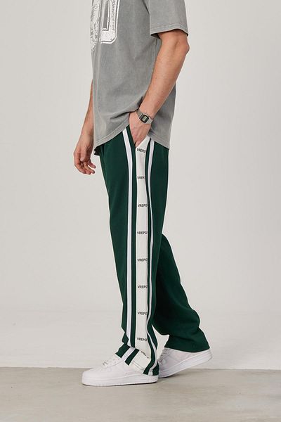 NOMARC Letter Detailed Striped Green Tracksuit