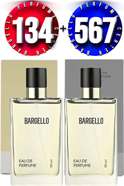 Bargello 134 Kadın Parfüm Oriental 50 Ml EDP + 567 Erkek Parfüm Fresh 50 Ml E...