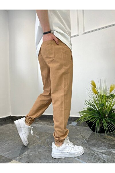 NOMARC Brown Linen Trousers Nm-1