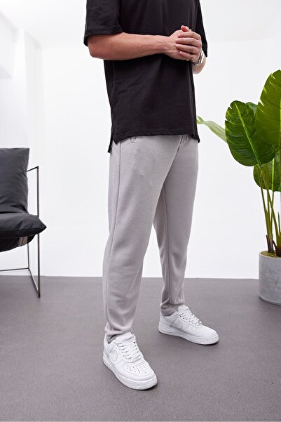 NOMARC Чоловічі сірі в'язані штани на ланцюжку