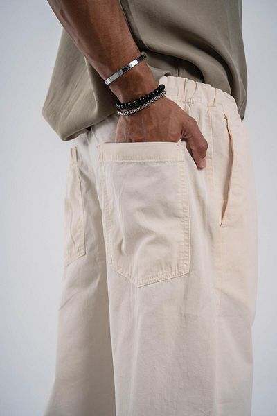 NOMARC Παντελόνι Gabardine Cream - Loose Fit