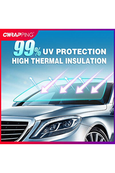 Choice5 رقائق تظليل نوافذ السيارات من 3 أمتار، نفاذية 71%، رقائق حماية من أشع...