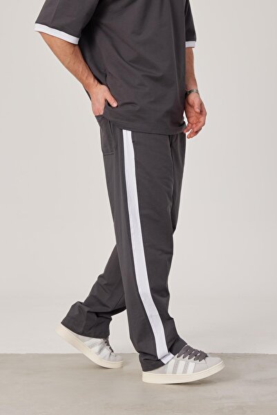 NOMARC Pantaloni de trening gri cu text Respire