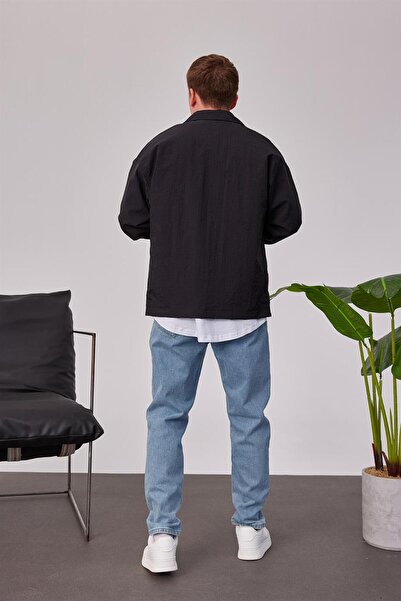 NOMARC Чорна сезонна куртка з еластичними рукавами