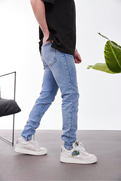 NOMARC 6119 Jean albastru gheață cu lanț subțire