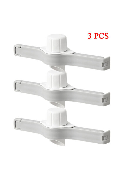 Choice1 3 قطع من مشبك إغلاق بغطاء لولبي لحقيبة التوابل وحقيبة الملح وحقيبة مسحوق الحليب وحقيبة الوجبات الخفيفة