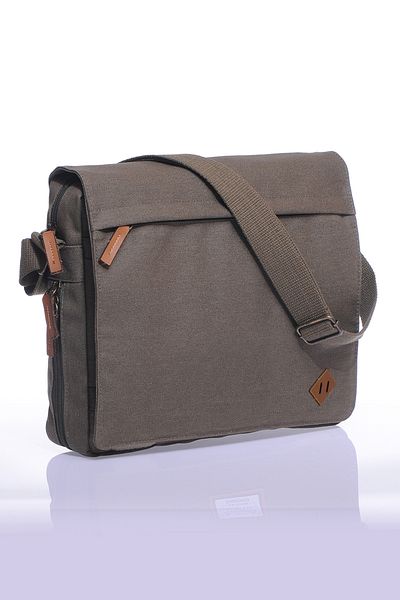 By Hakan Gk12 Canvas Postman Leaning Crossbody Bag Khaki